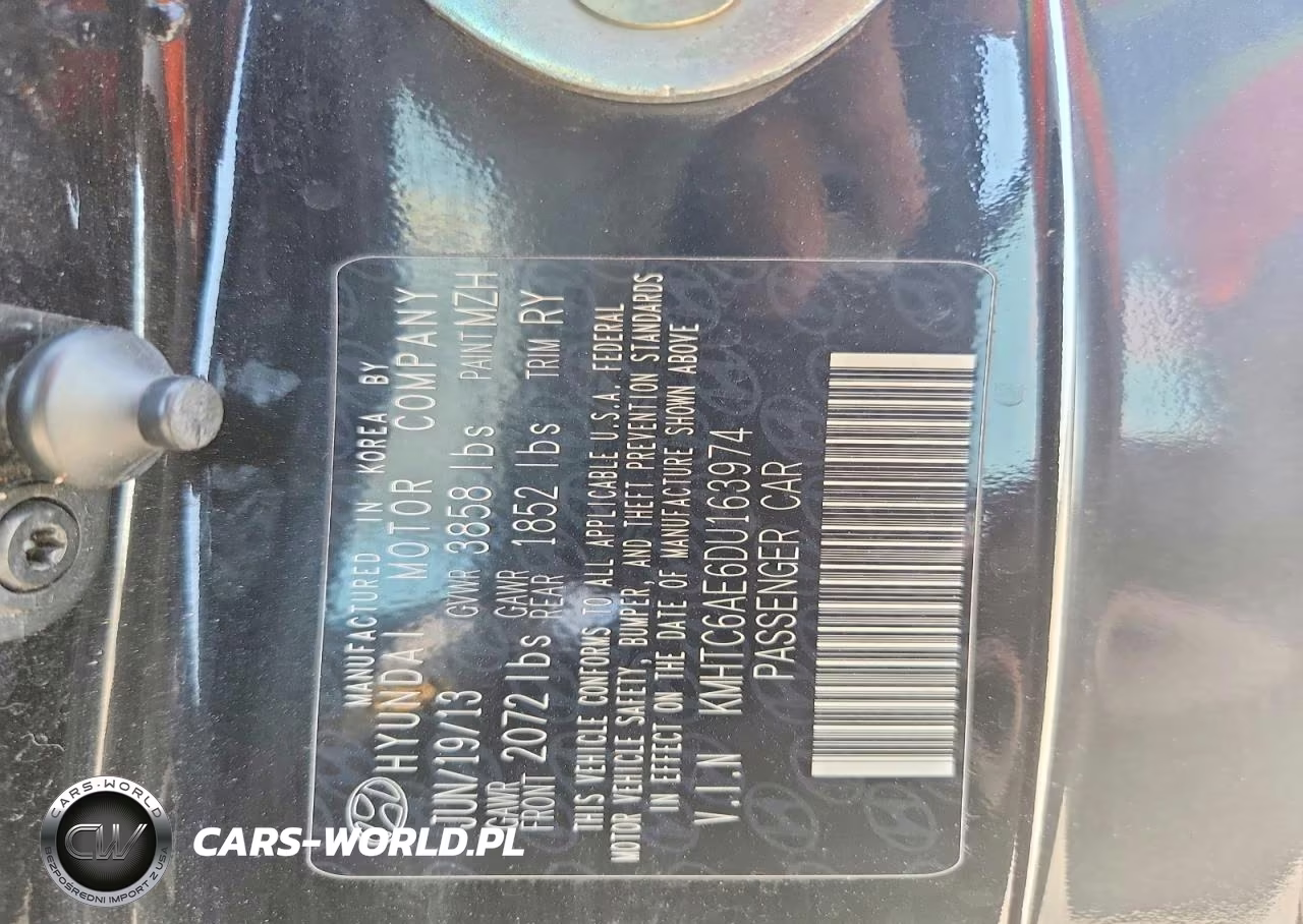 2013 Hyundai Veloster Turbo VIN:KMHTC6AE6DU163974 - 12