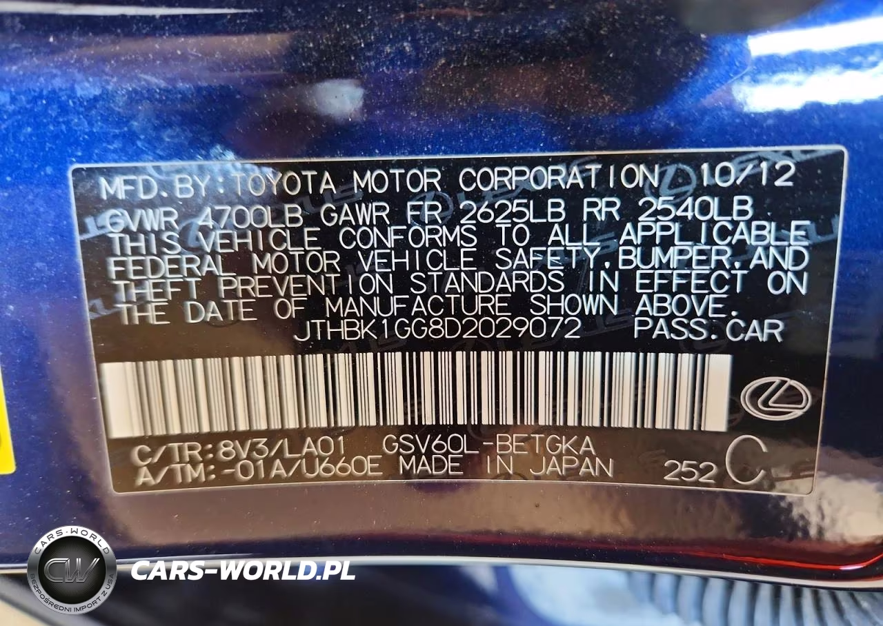 2013 Lexus Es 350 VIN:JTHBK1GG8D2029072 - 12
