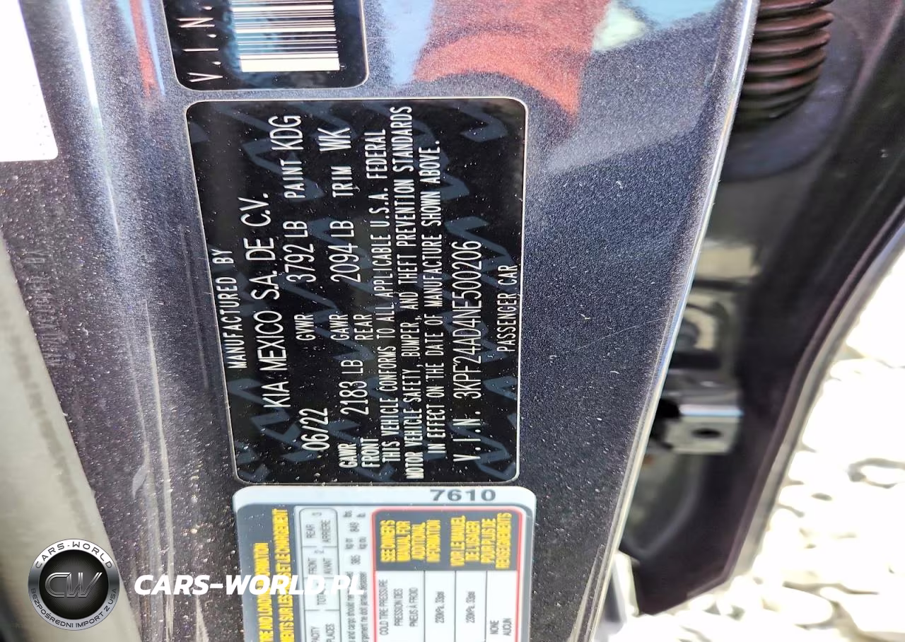 2022 Kia Forte Lxs VIN:3KPF24AD4NE500206 - 13