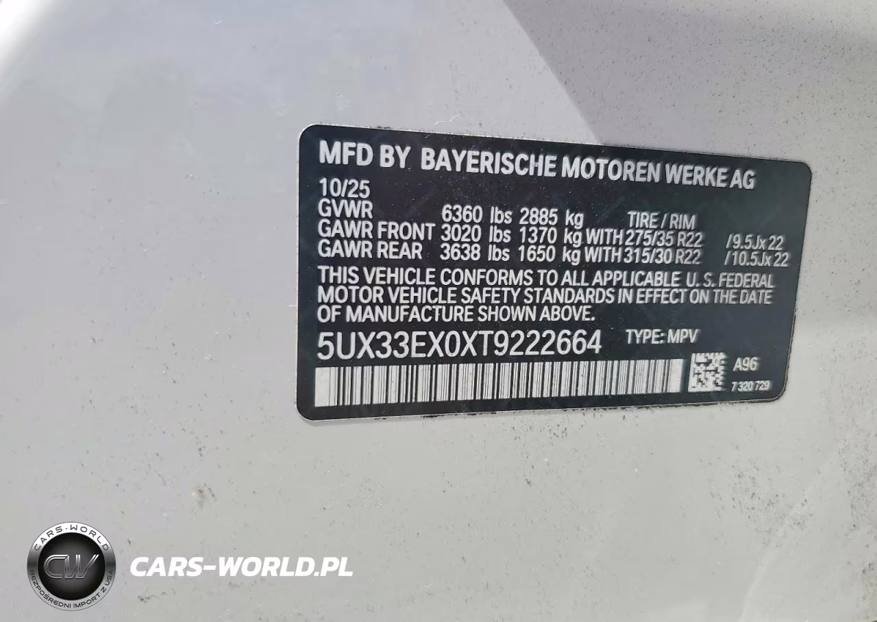 2026 BMW X6 xDrive40I VIN:5UX33EX0XT9222664 - 12