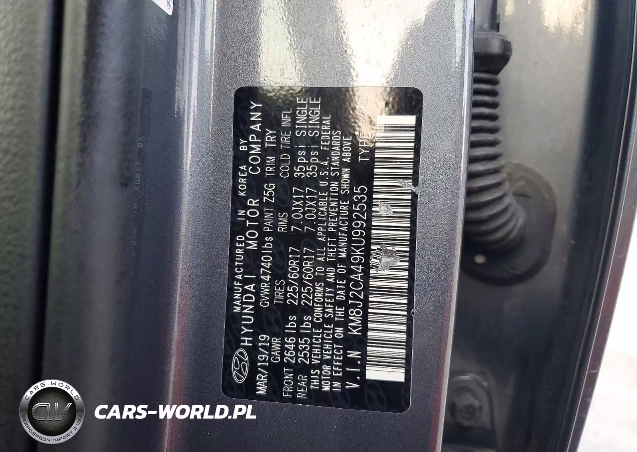 2019 Hyundai Tucson Se VIN:KM8J2CA49KU992535 - 13
