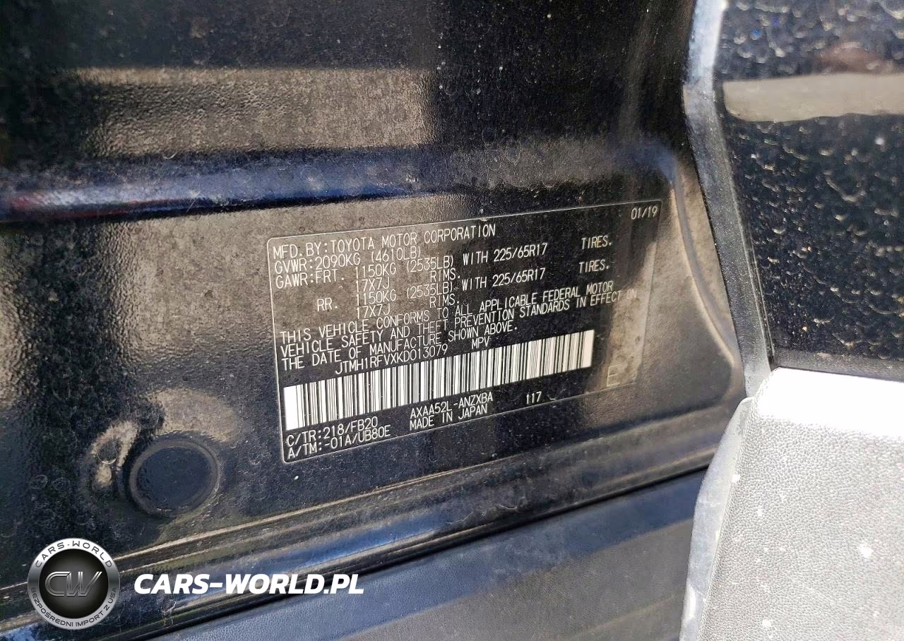 2019 Toyota Rav4 Le VIN:JTMH1RFVXKD013079 - 13