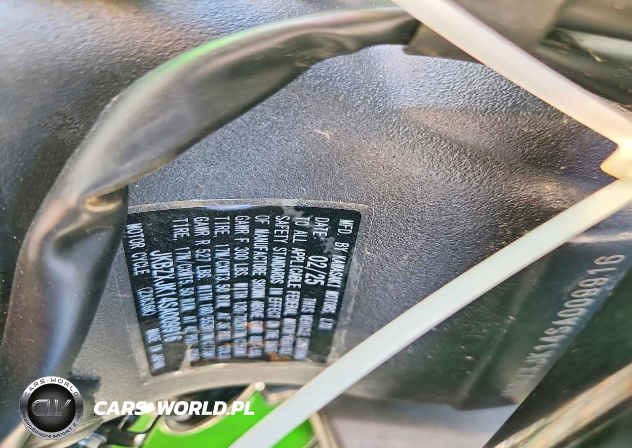 2025 Kawasaki Zx636 K VIN:JKBZXJK14SA009916 - 9