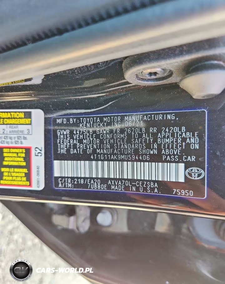 2021 Toyota Camry Se VIN:4T1G11AK9MU594406 - 13