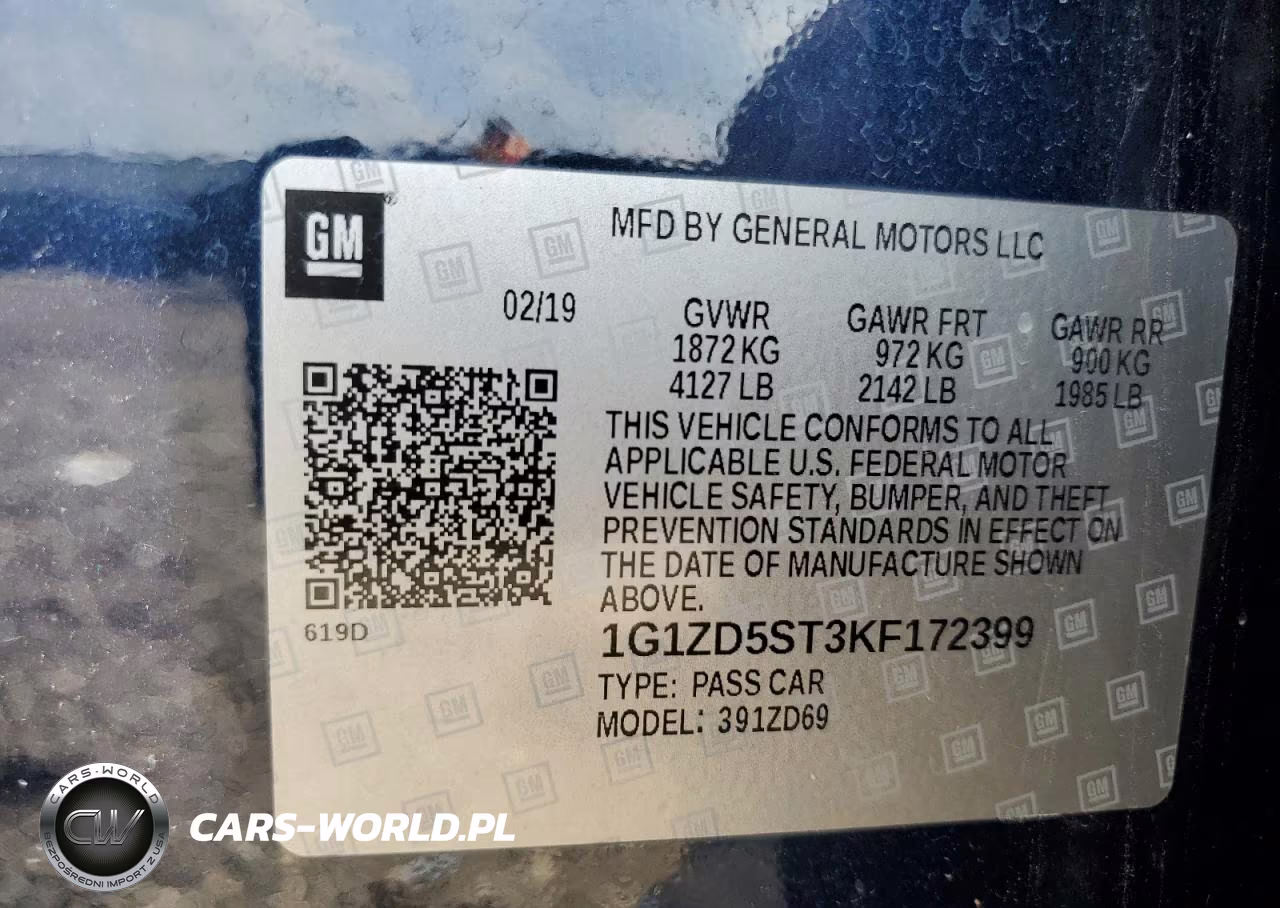 2019 Chevrolet Malibu Lt VIN:1G1ZD5ST3KF172399 - 12