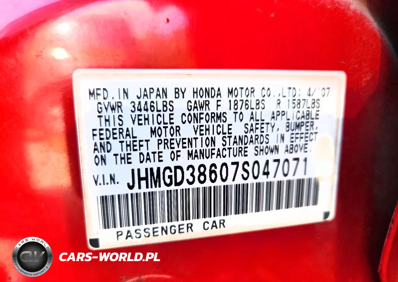 2007 Honda Fit S VIN:JHMGD38607S047071 - 12
