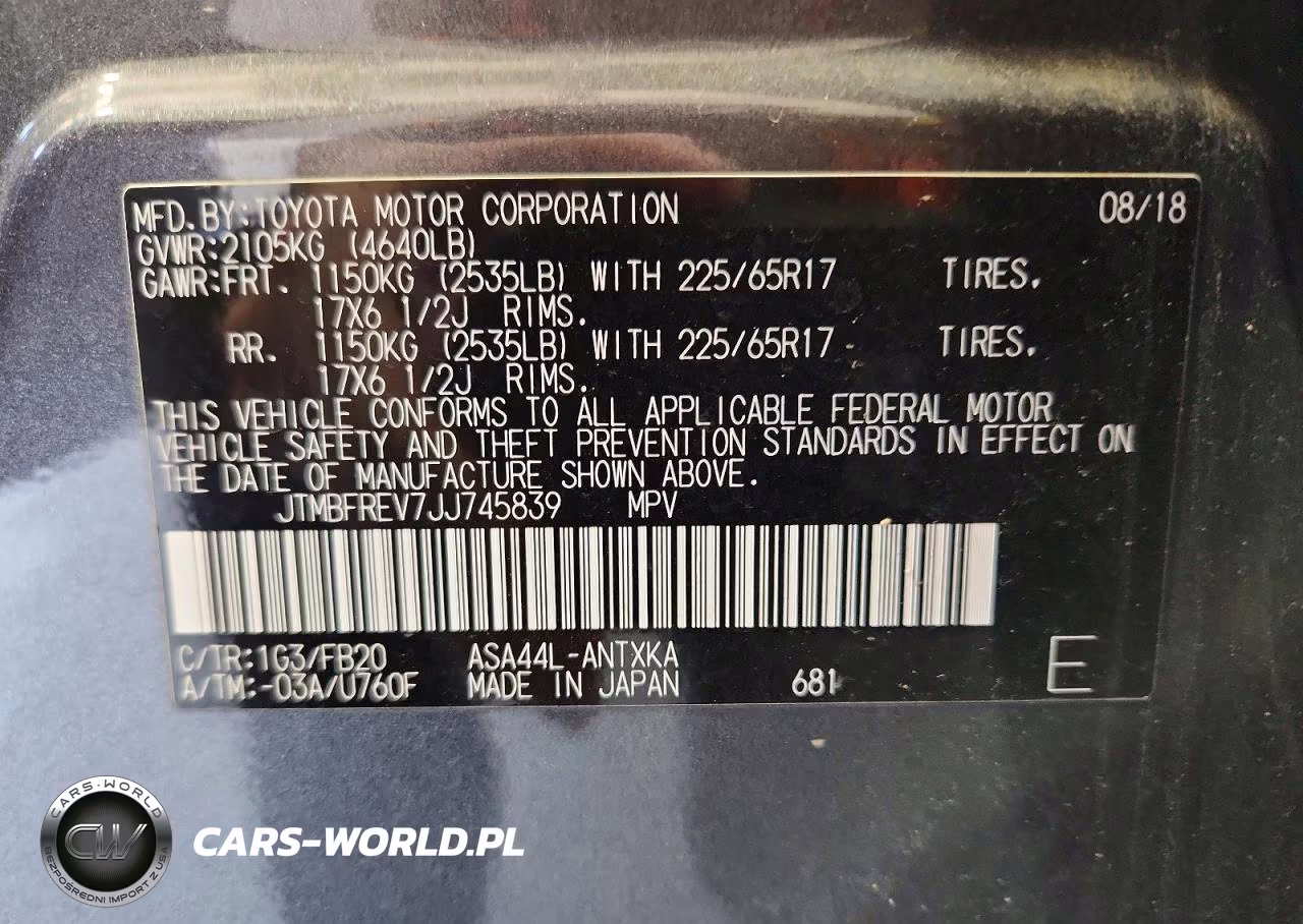 2018 Toyota Rav4 Le VIN:JTMBFREV7JJ745839 - 14