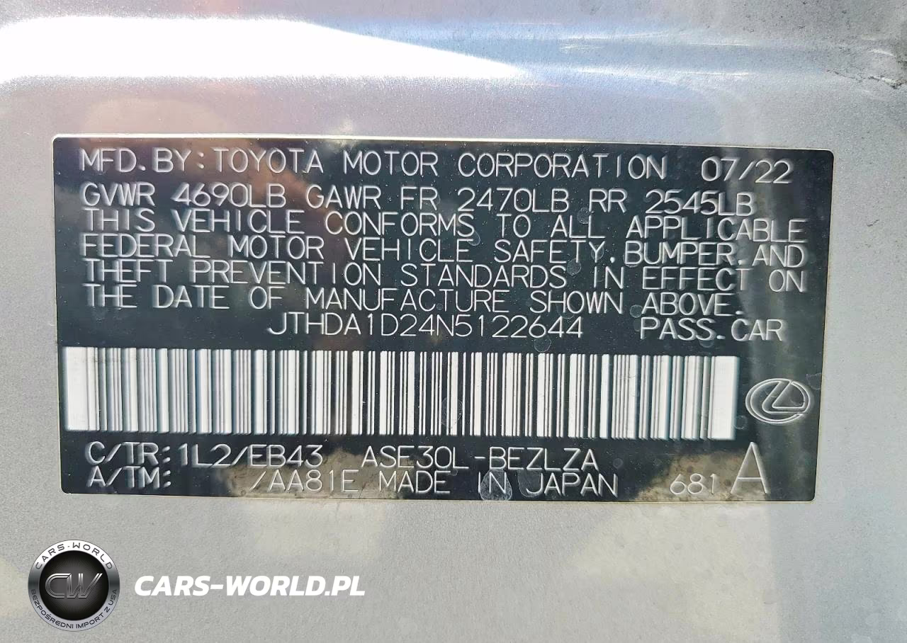 2022 Lexus Is 300 VIN:JTHDA1D24N5122644 - 13
