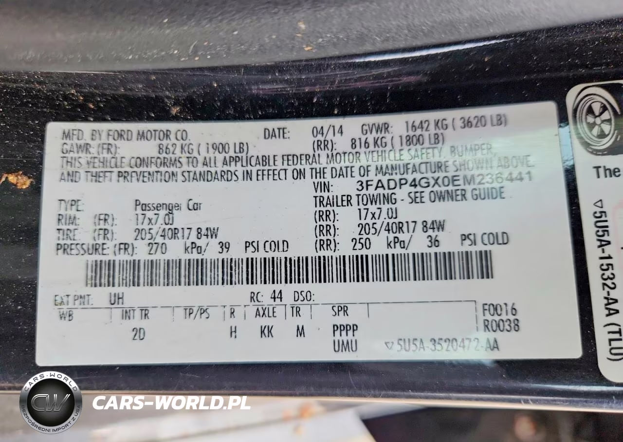 2014 Ford Fiesta St VIN:3FADP4GX0EM236441 - 13