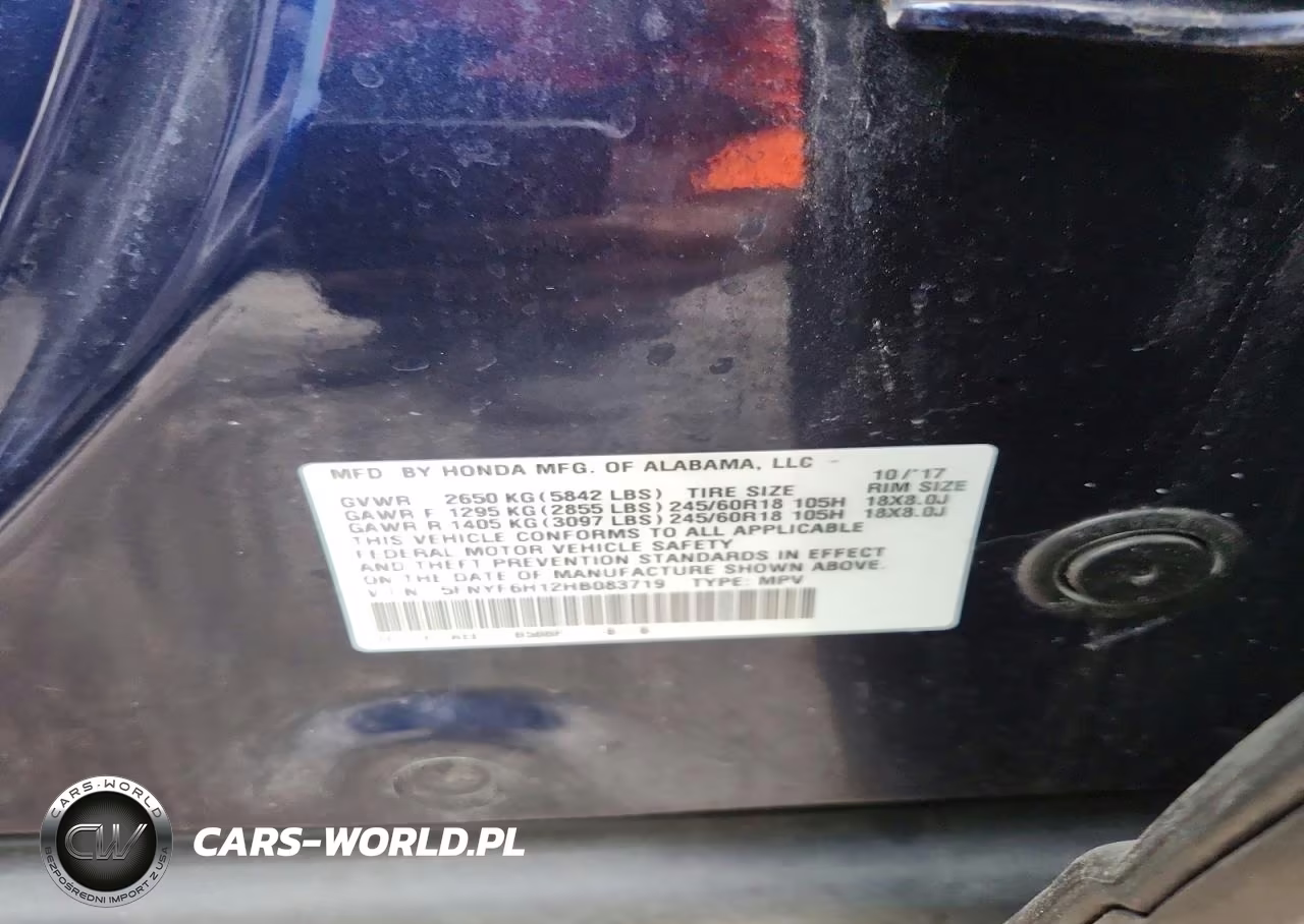 2017 Honda Pilot Lx VIN:5FNYF6H12HB083719 - 13