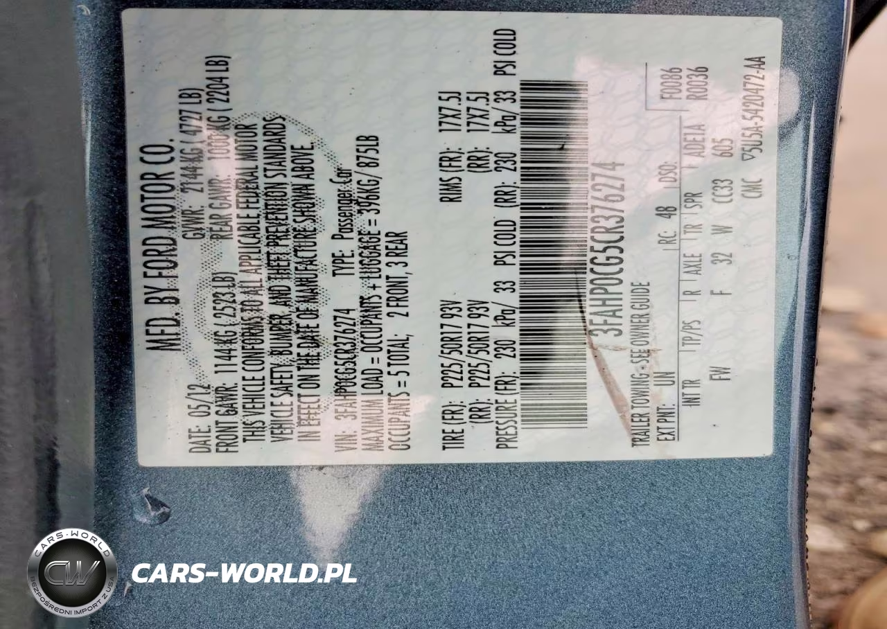 2012 Ford Fusion Sel VIN:3FAHP0CG5CR376274 - 13