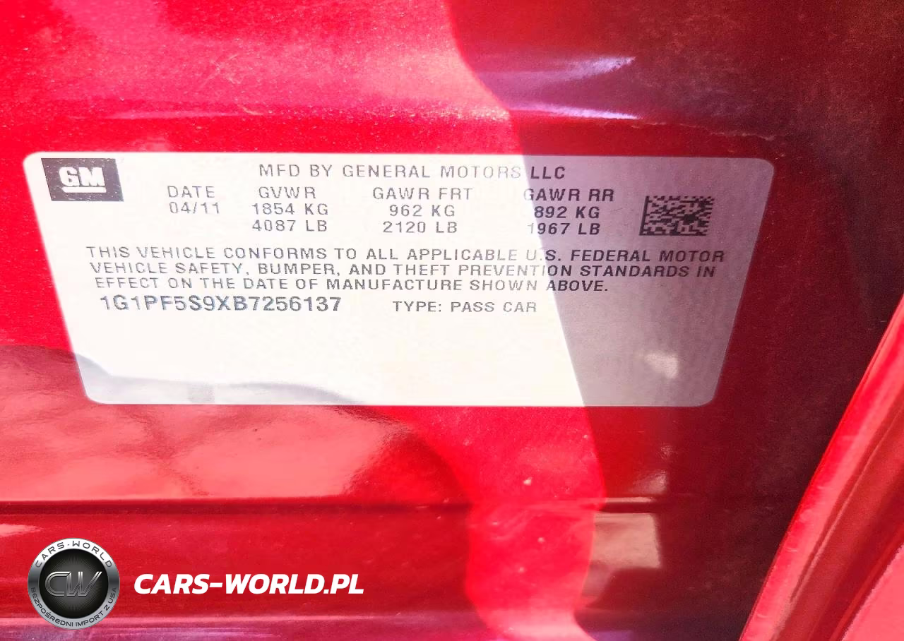 2011 Chevrolet Cruze Lt VIN:1G1PF5S9XB7256137 - 12