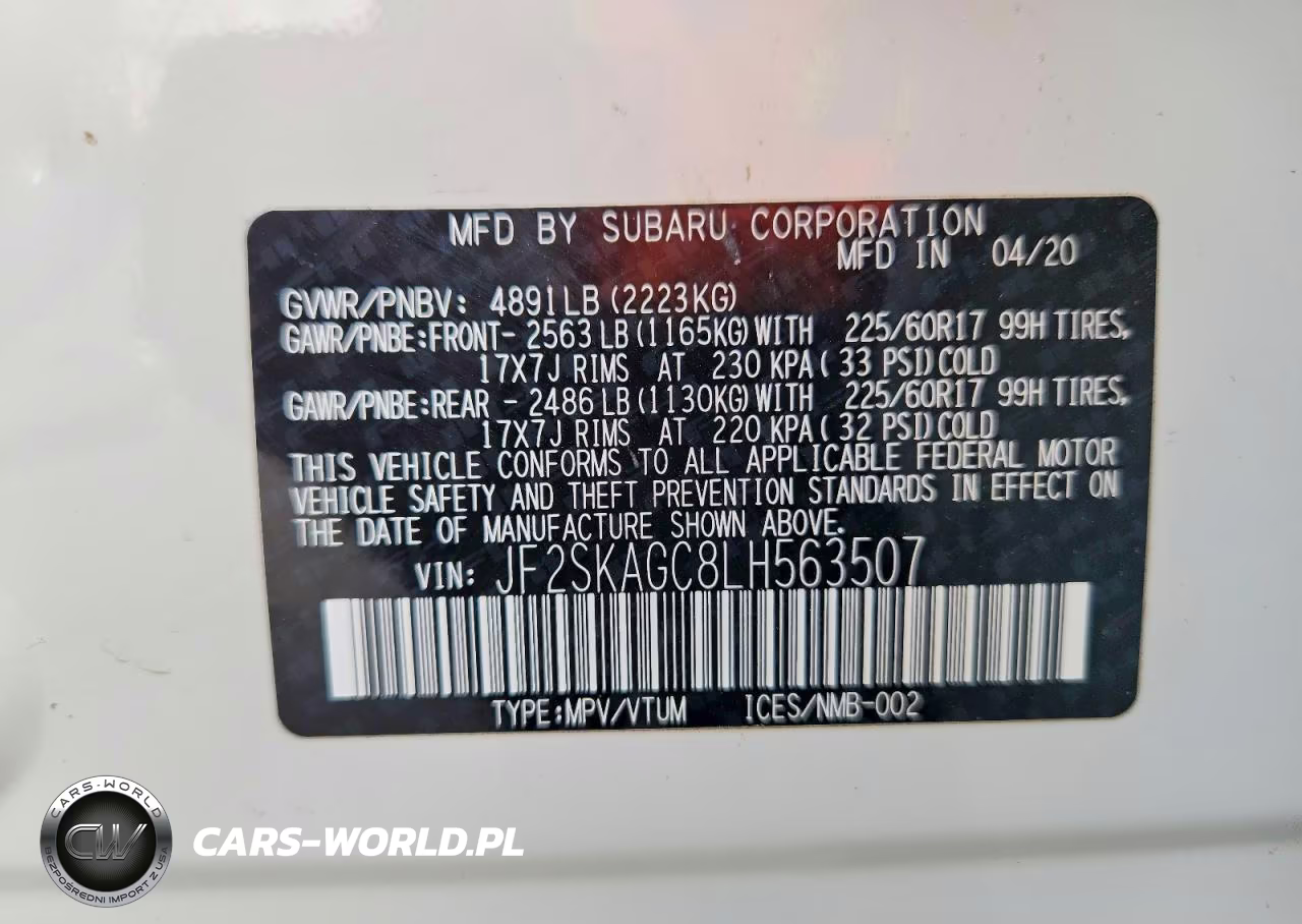 2020 Subaru Forester Premium VIN:JF2SKAGC8LH563507 - 14