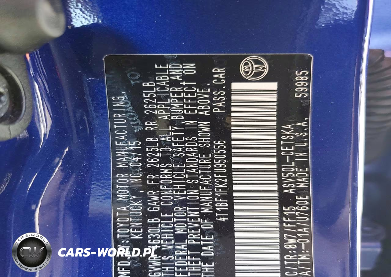 2015 Toyota Camry Se VIN:4T1BF1FK2FU950556 - 13