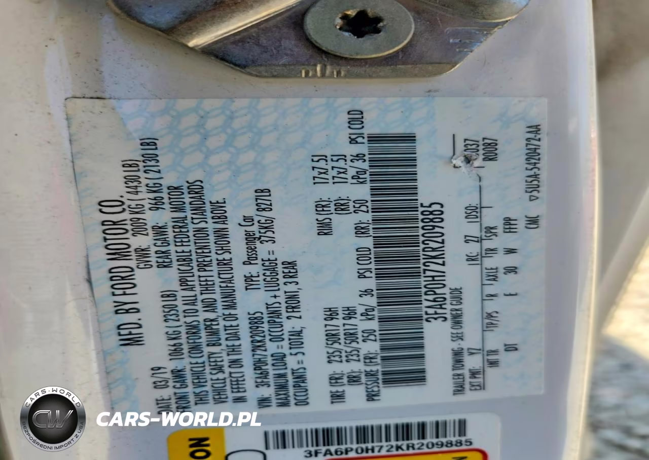 2019 Ford Fusion Se VIN:3FA6P0H72KR209885 - 12