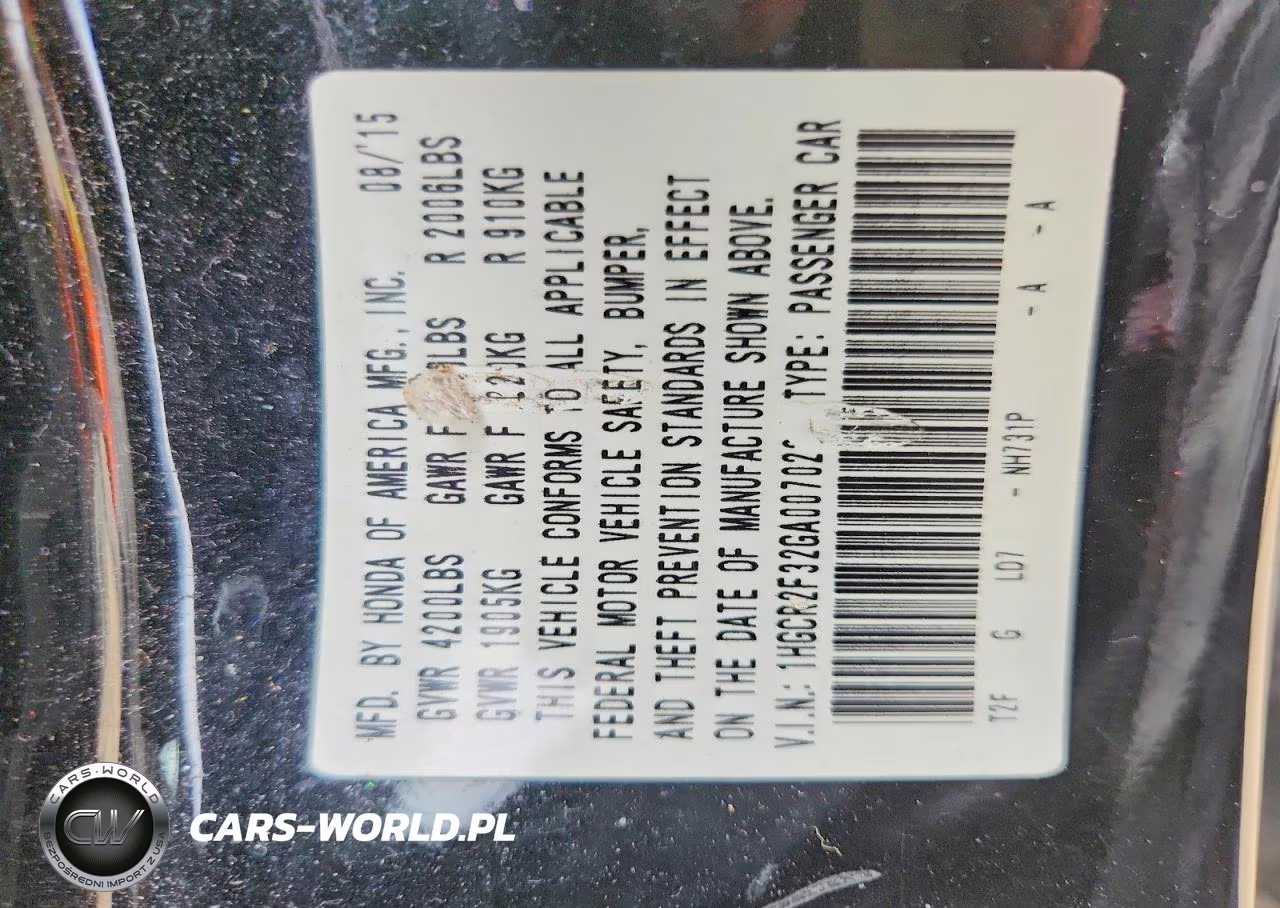 2016 Honda Accord Lx VIN:1HGCR2F32GA007022 - 12