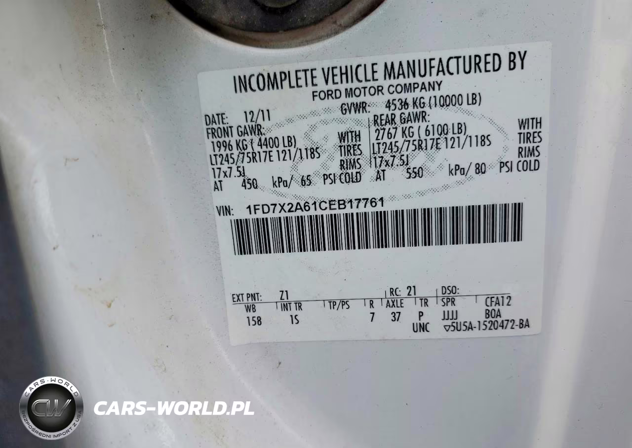 2012 Ford F250 Super Duty VIN:1FD7X2A61CEB17761 - 13