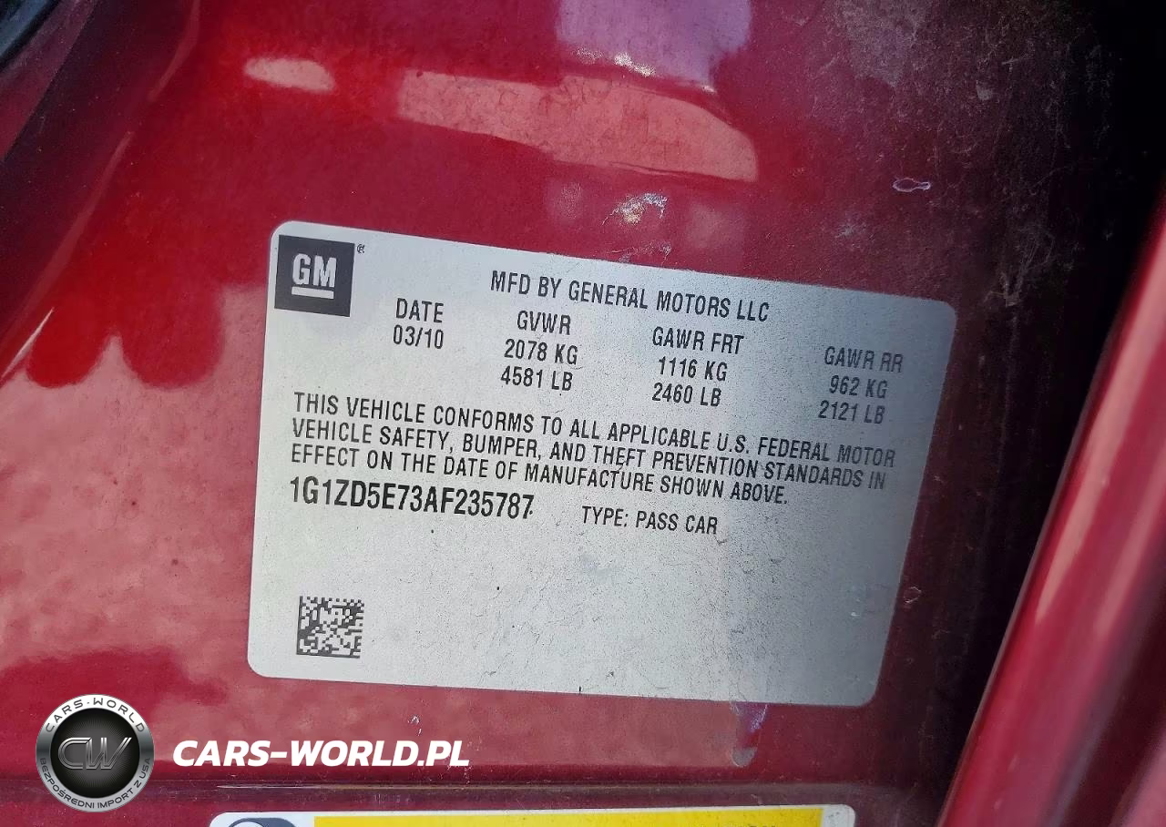 2010 Chevrolet Malibu 2Lt VIN:1G1ZD5E73AF235787 - 12