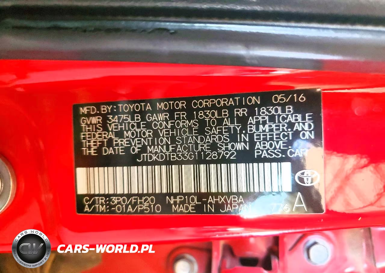 2016 Toyota Prius C One VIN:JTDKDTB33G1128792 - 12