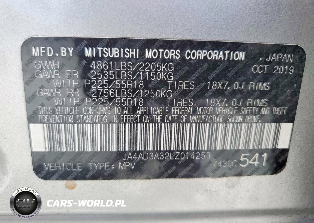2020 Mitsubishi Outlander VIN:JA4AD3A32LZ014253 - 13