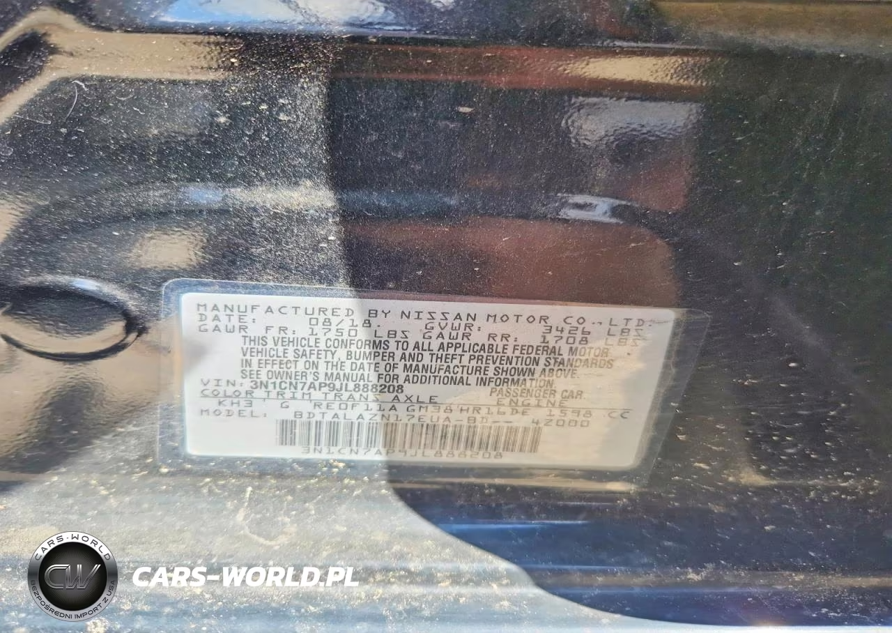 2018 Nissan Versa S VIN:3N1CN7AP9JL888208 - 13