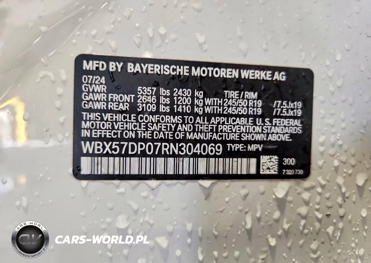 2024 BMW X3 xDrive30I VIN:WBX57DP07RN304069 - 13