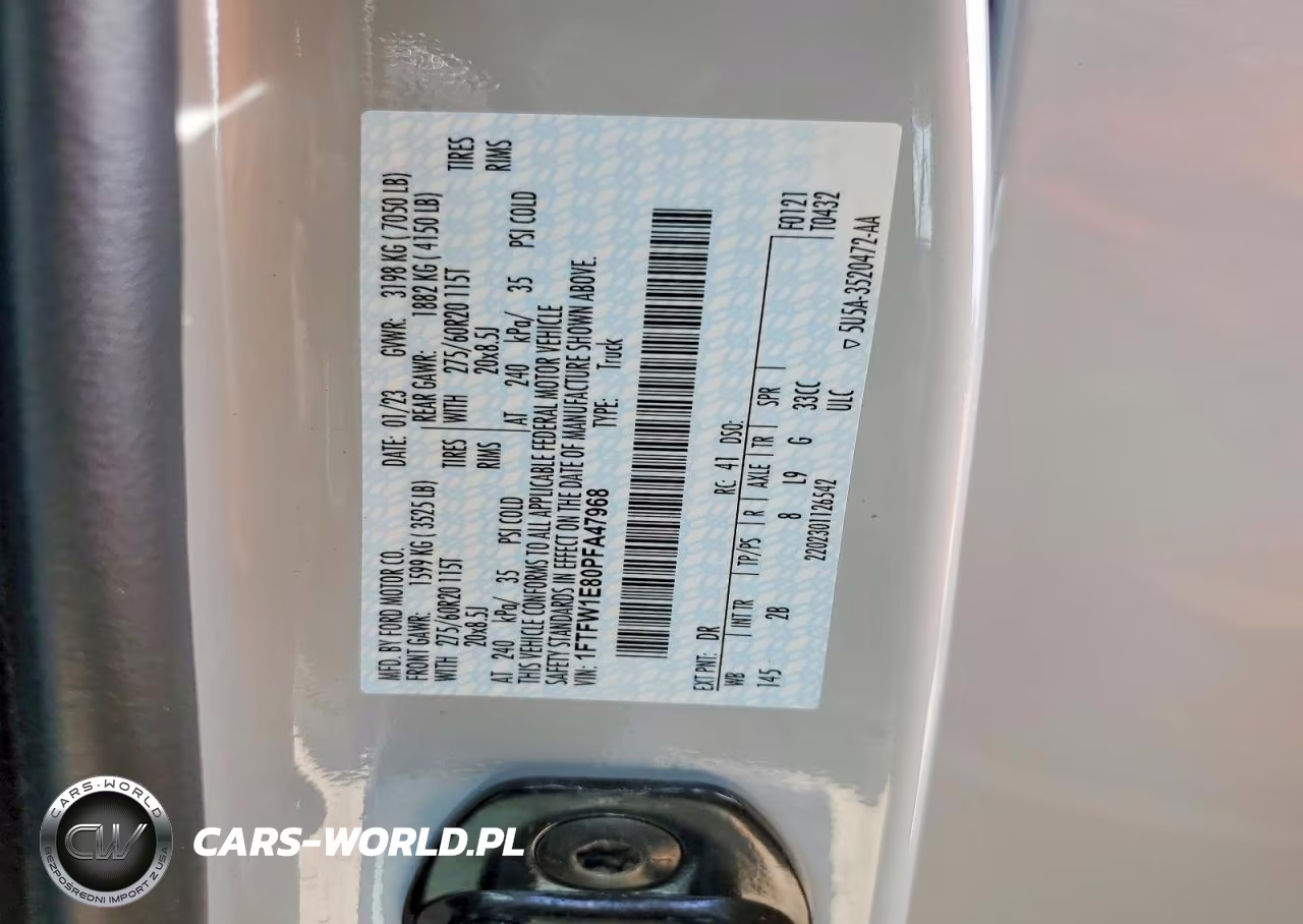 2023 Ford F150 Supercrew VIN:1FTFW1E80PFA47968 - 12