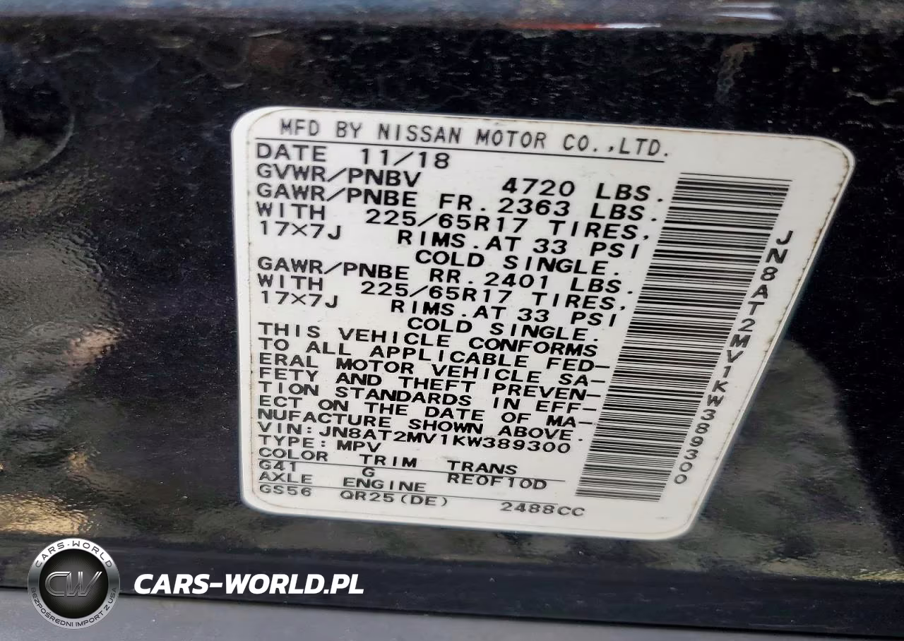 2019 Nissan Rogue S VIN:JN8AT2MV1KW389300 - 13