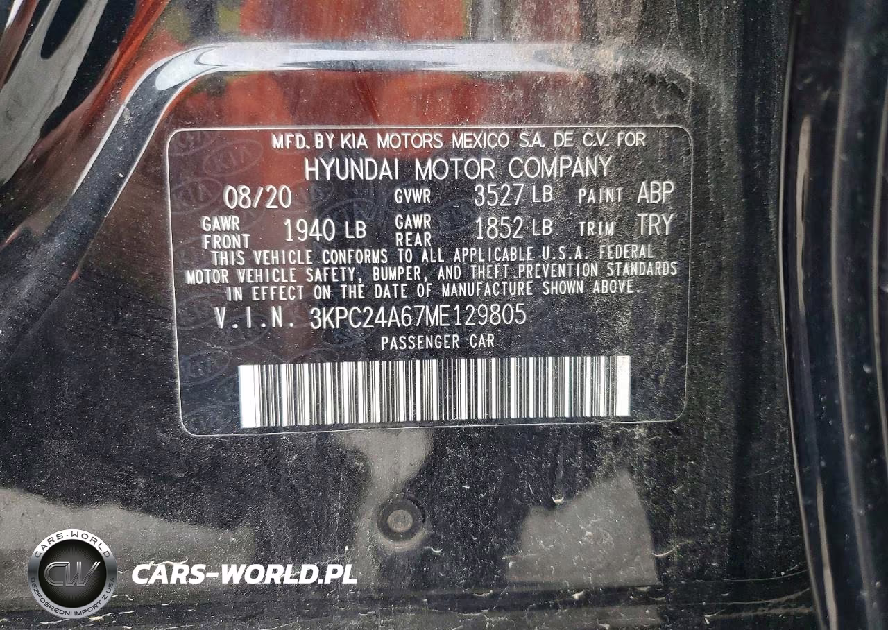2021 Hyundai Accent Se VIN:3KPC24A67ME129805 - 12