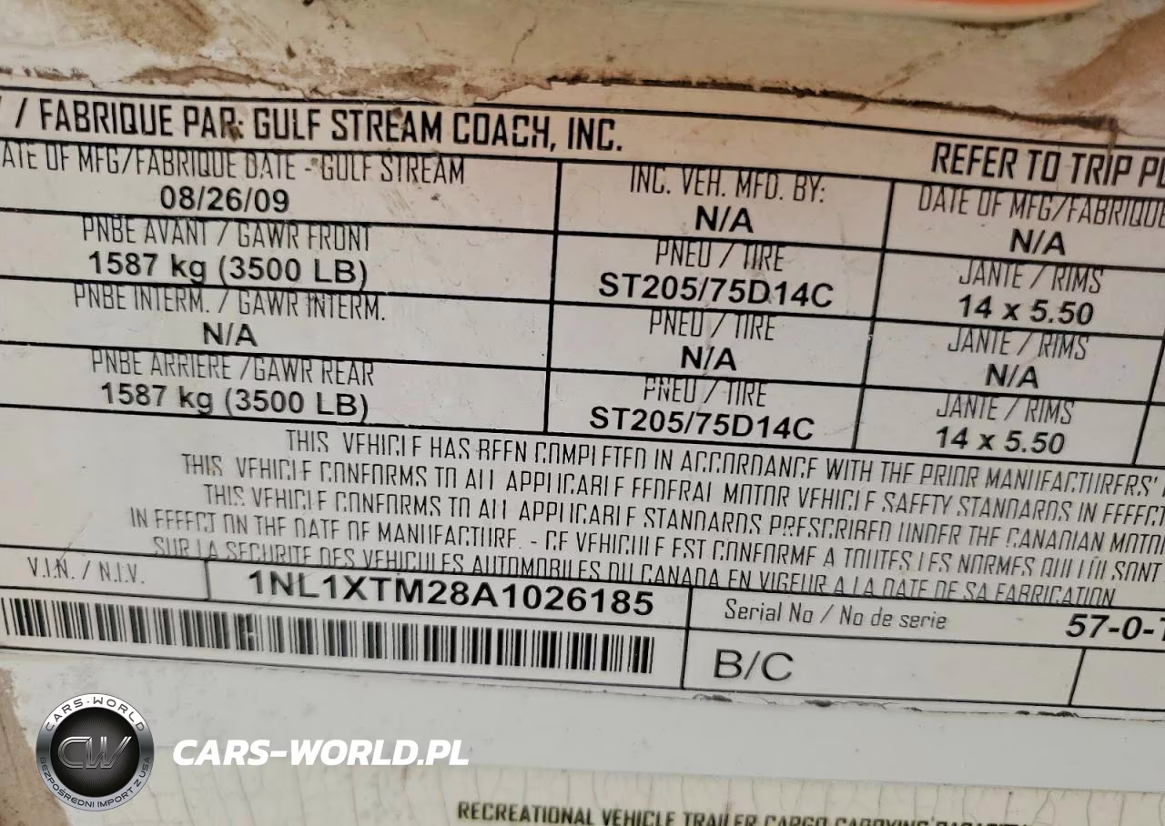 2010 Cruiser Other VIN:1NL1XTM28A1026185 - 10