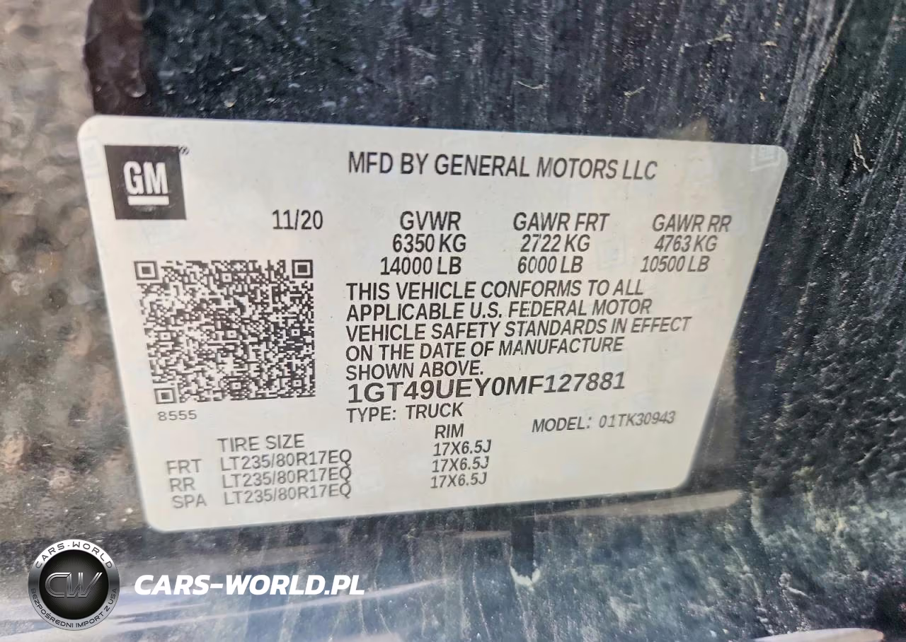 2021 GMC Sierra K3500 Slt VIN:1GT49UEY0MF127881 - 13