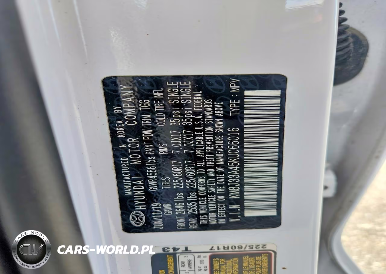 2019 Hyundai Tucson Value VIN:KM8J33A45KU066016 - 13