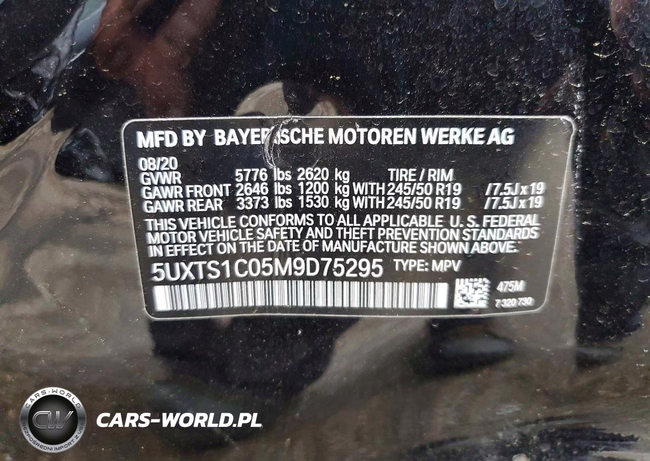2021 BMW X3 xDrive30E VIN:5UXTS1C05M9D75295 - 13