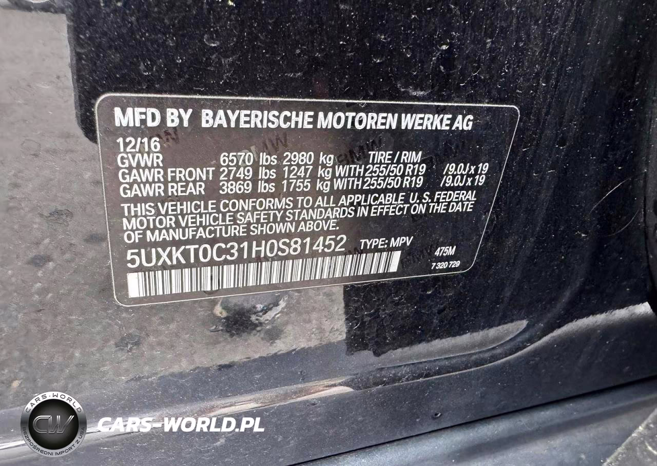 2017 BMW X5 Xdr40E VIN:5UXKT0C31H0S81452 - 13