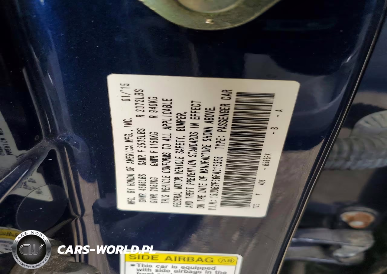 2015 Acura Tlx VIN:19UUB2F36FA015356 - 12