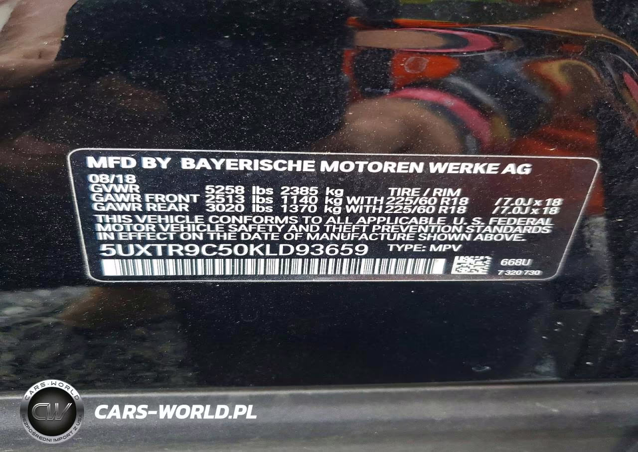 2019 BMW X3 xDrive30I VIN:5UXTR9C50KLD93659 - 13