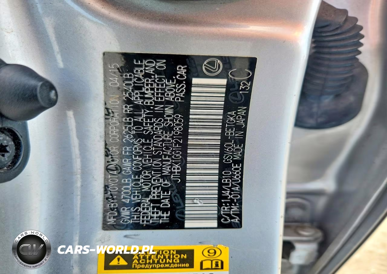 2015 Lexus Es 350 VIN:JTHBK1GG1F2198059 - 12
