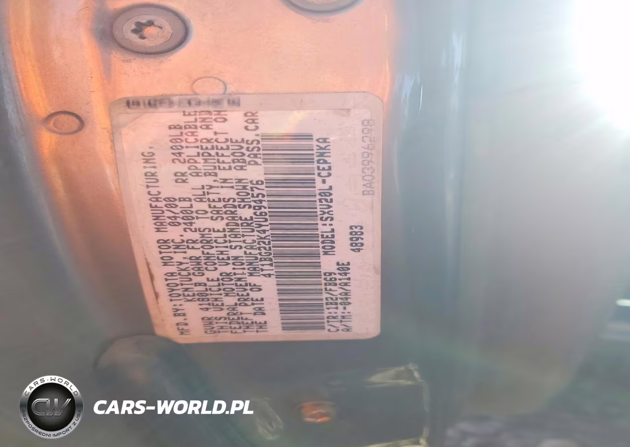 2000 Toyota Camry Le VIN:4T1BG22K4YU694576 - 12