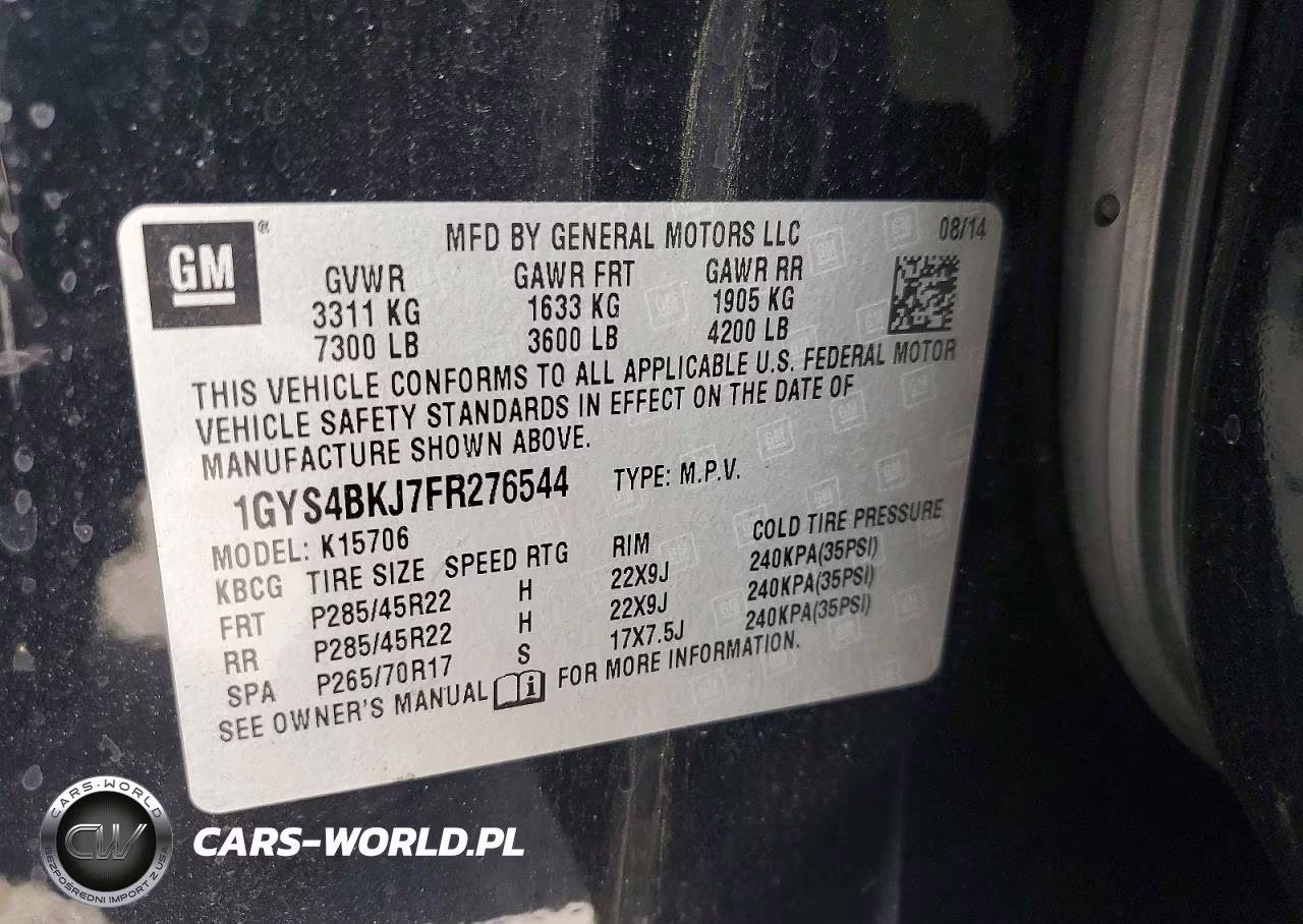 2015 Cadi Escalade VIN:1GYS4BKJ7FR276544 - 14