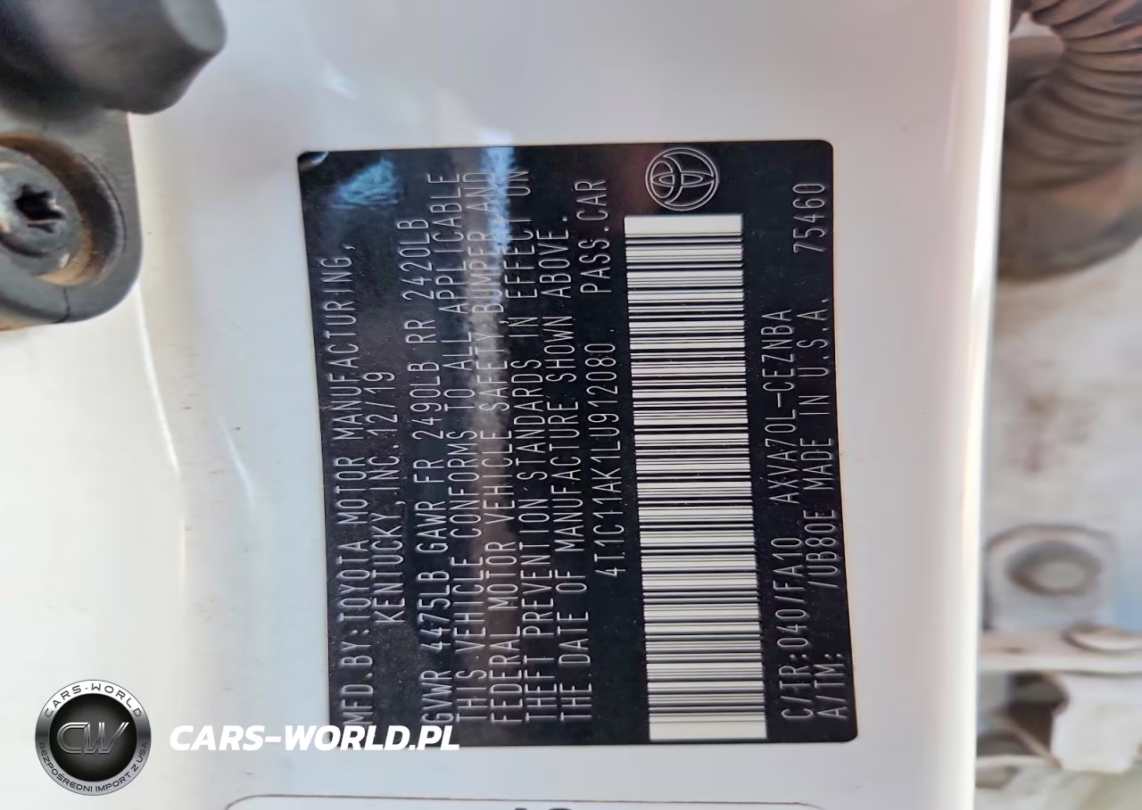 2020 Toyota Camry Le VIN:4T1C11AK1LU912080 - 12