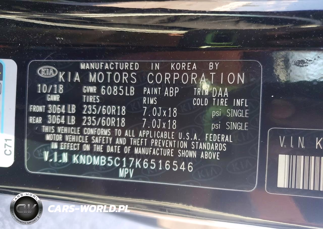2019 Kia Sedona Ex VIN:KNDMB5C17K6516546 - 13