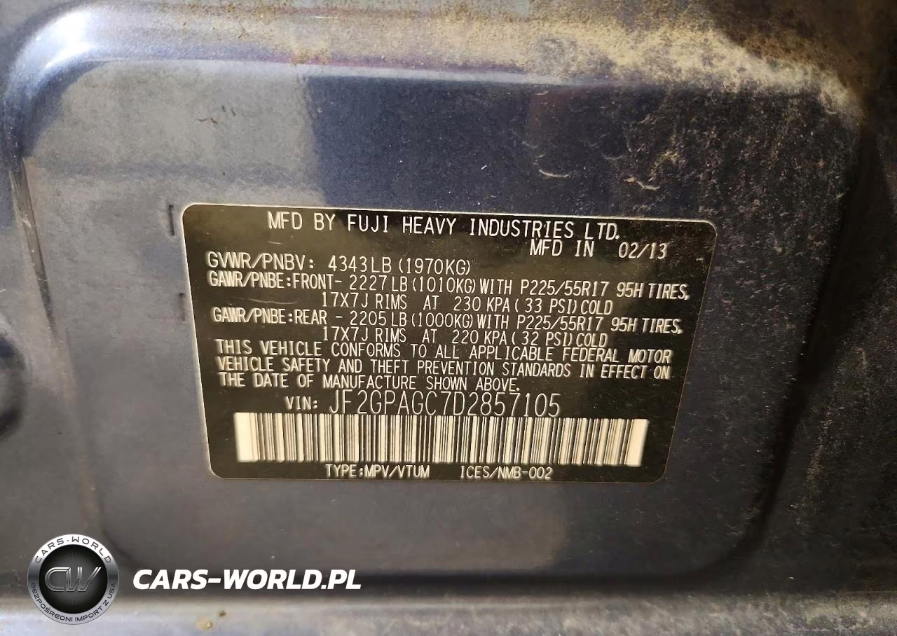 2013 Subaru Xv Crosstrek 2.0 Limited VIN:JF2GPAGC7D2857105 - 12