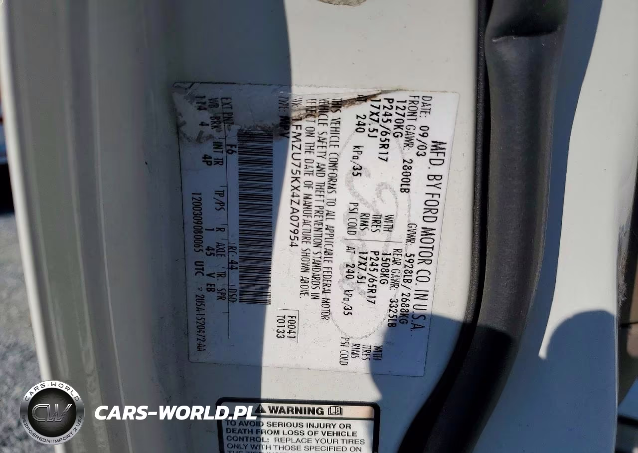 2004 Ford Explorer Limited VIN:1FMZU75KX4ZA07954 - 13