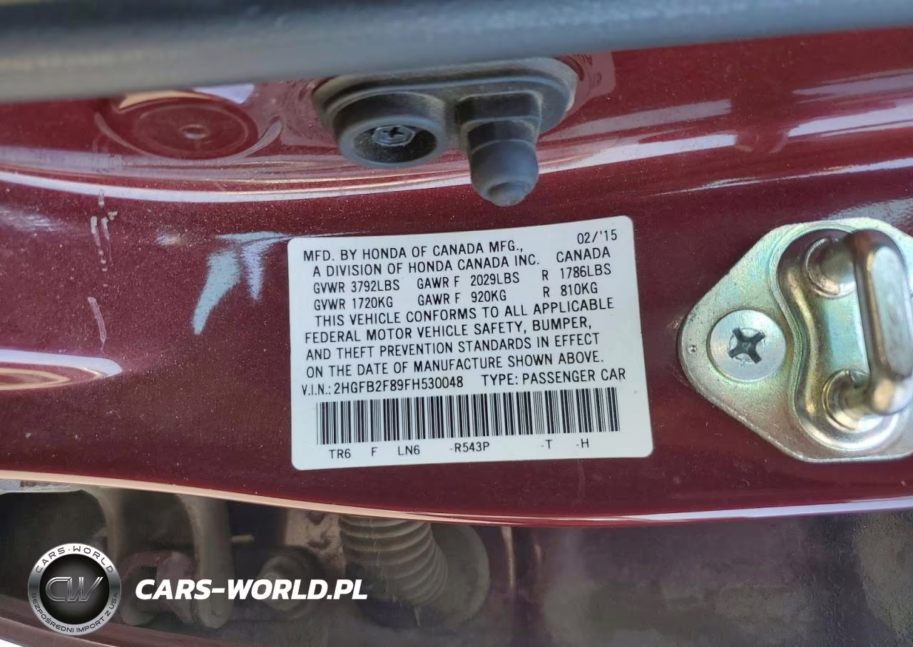 2015 Honda Civic Ex VIN:2HGFB2F89FH530048 - 12