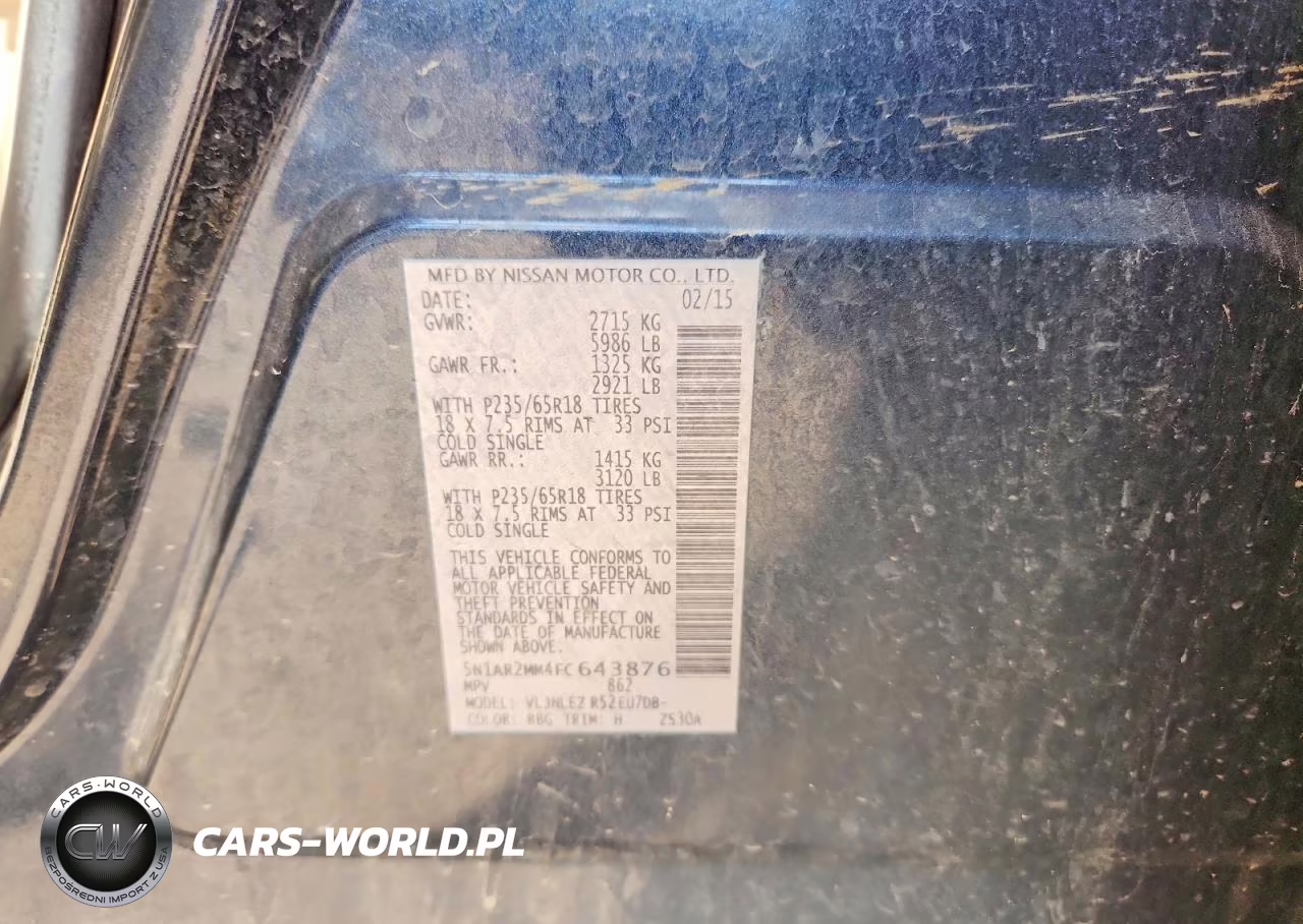 2015 Nissan Pathfinder VIN:5N1AR2MM4FC643876 - 12