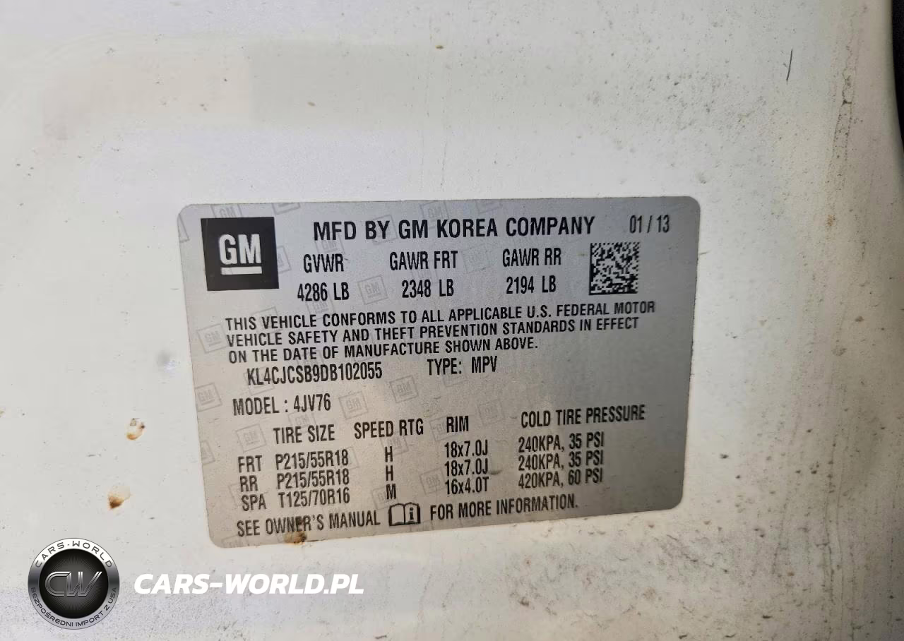 2013 Buick Encore VIN:KL4CJCSB9DB102055 - 13