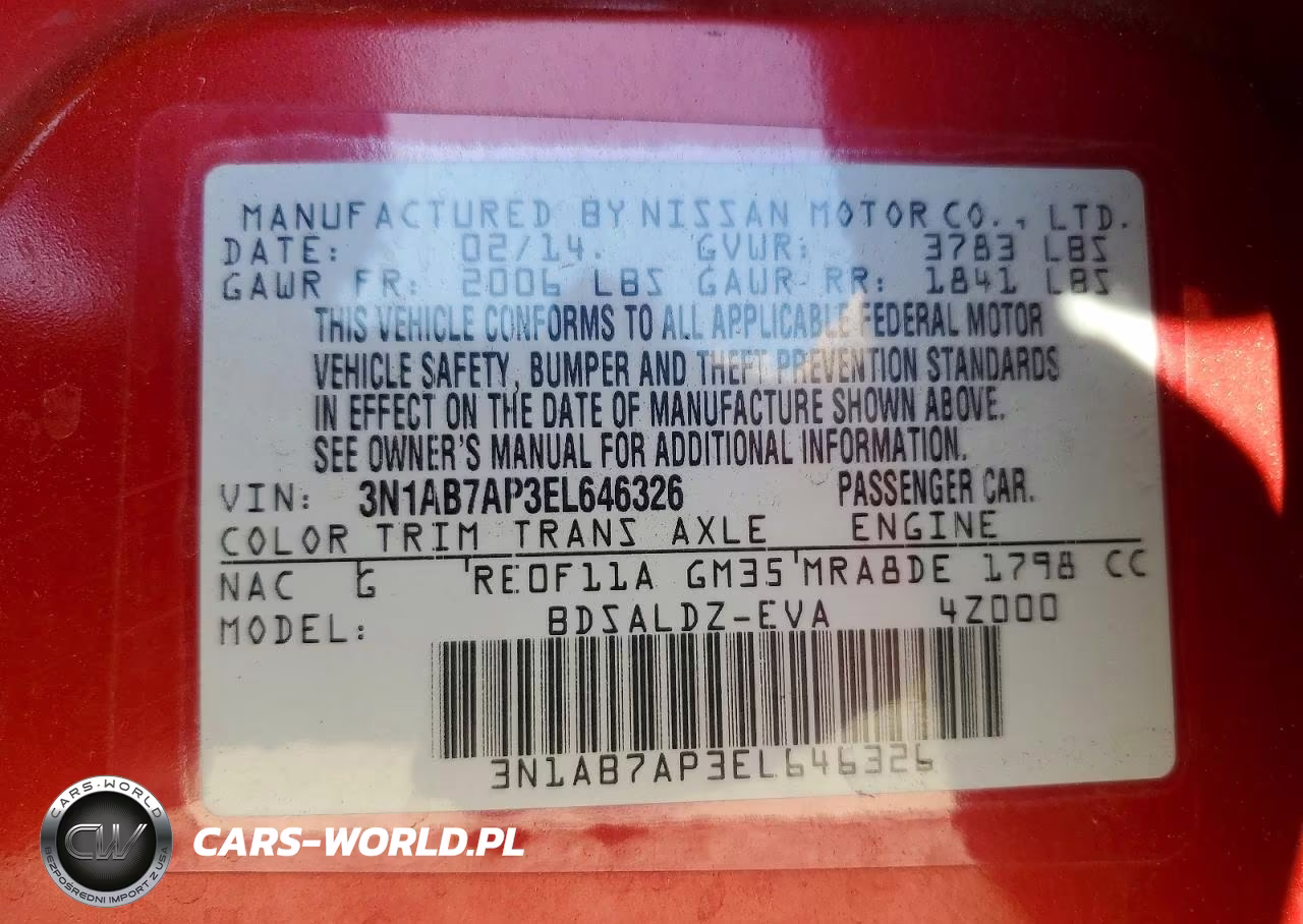 2014 Nissan Sentra Sv VIN:3N1AB7AP3EL646326 - 13