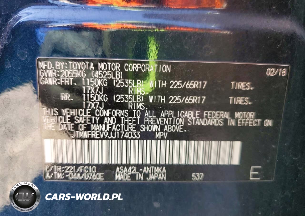 2018 Toyota Rav4 Xle VIN:JTMWFREV9JJ174033 - 13