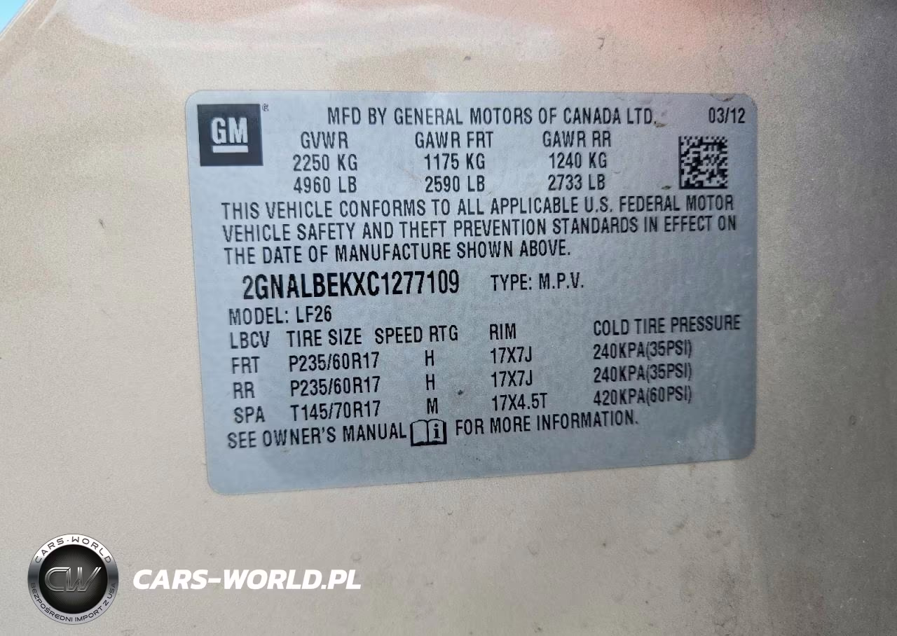 2012 Chevrolet Equinox Ls VIN:2GNALBEKXC1277109 - 13