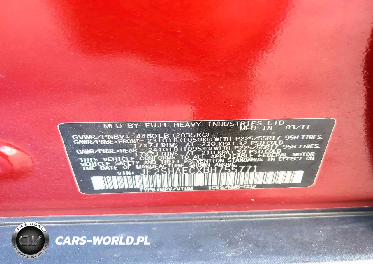 2011 Subaru Forester Limited VIN:JF2SHAECXBH755771 - 14